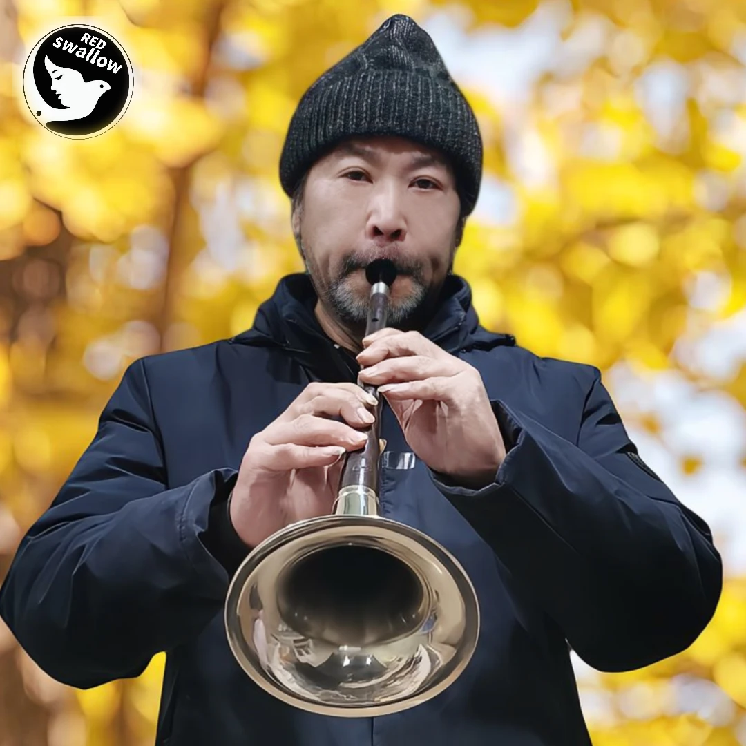 red swallow/红燕演出专用唢呐大G调高级乌木低音唢呐送豪华礼包