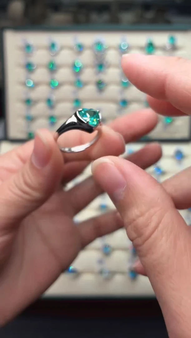 银S925镶嵌戒指碧玺1