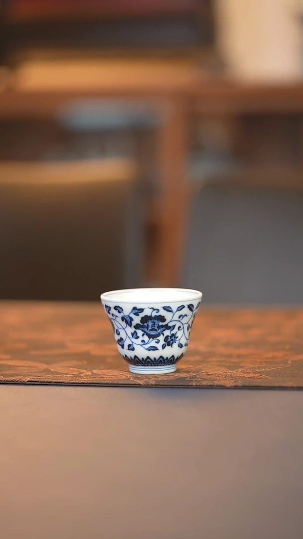 和然四季花卉折腰杯