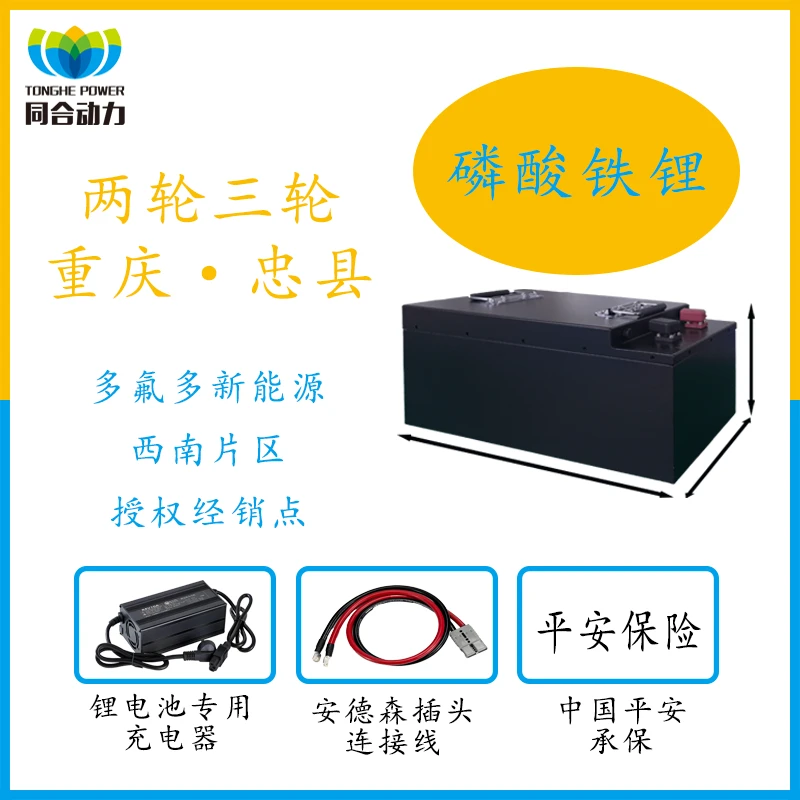 同合两轮72V系列工厂直销磷酸铁锂足容长续航动力锂电池