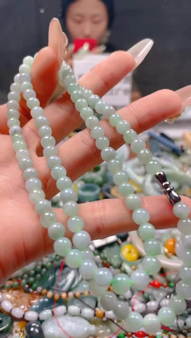 【闪购商品】翡翠颈饰未镶嵌5-6MM/T/翡翠A货一图一物