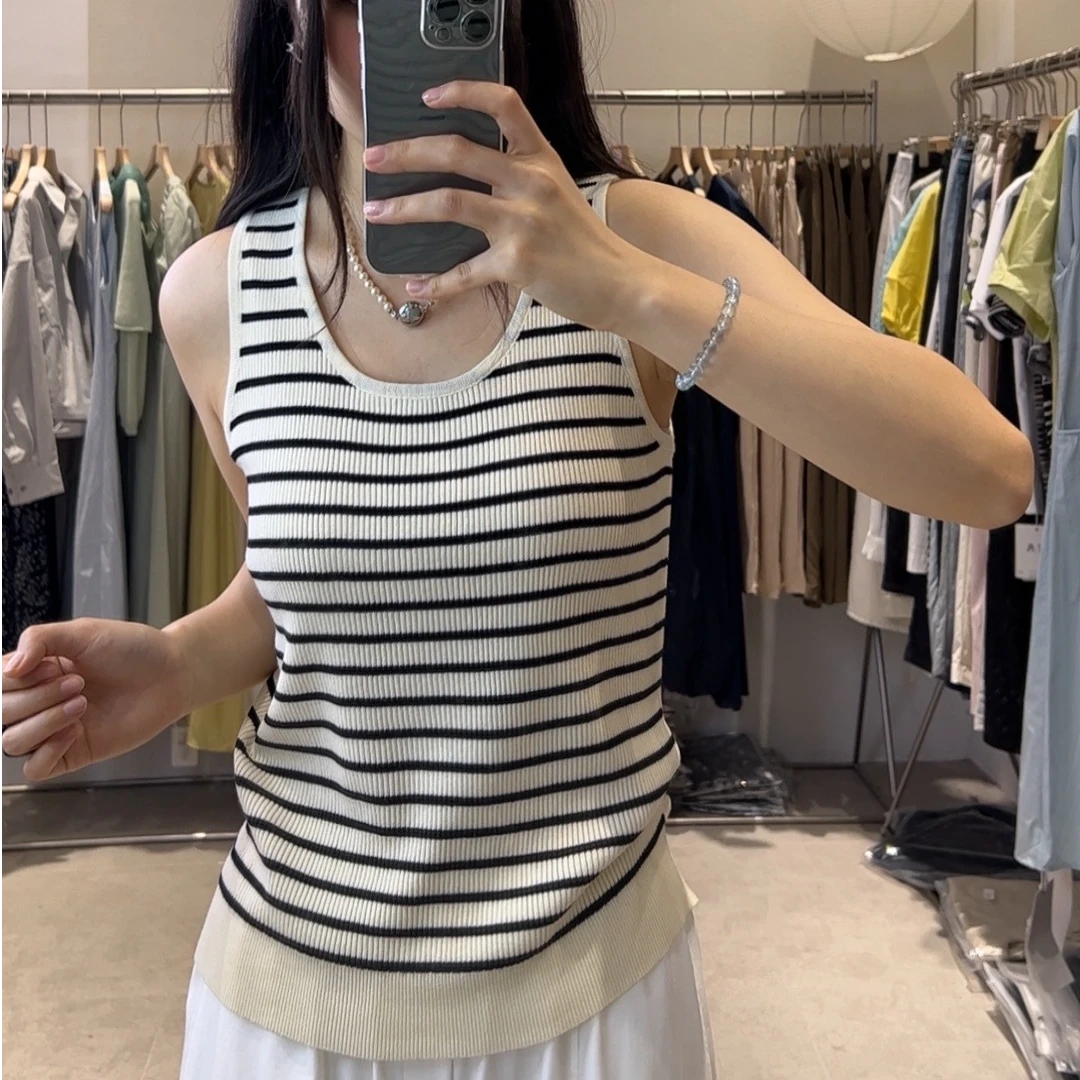 【今喜女装】弹力基础百搭U领宽肩带打底无袖修身针织背心内搭吊带