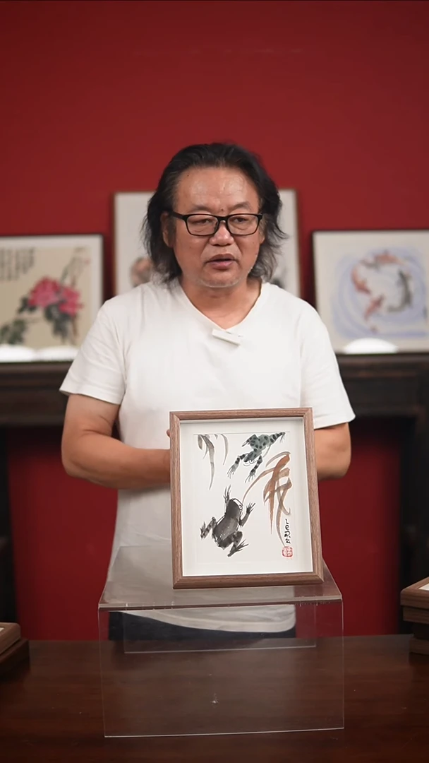 国画手写手绘-10寸摆台