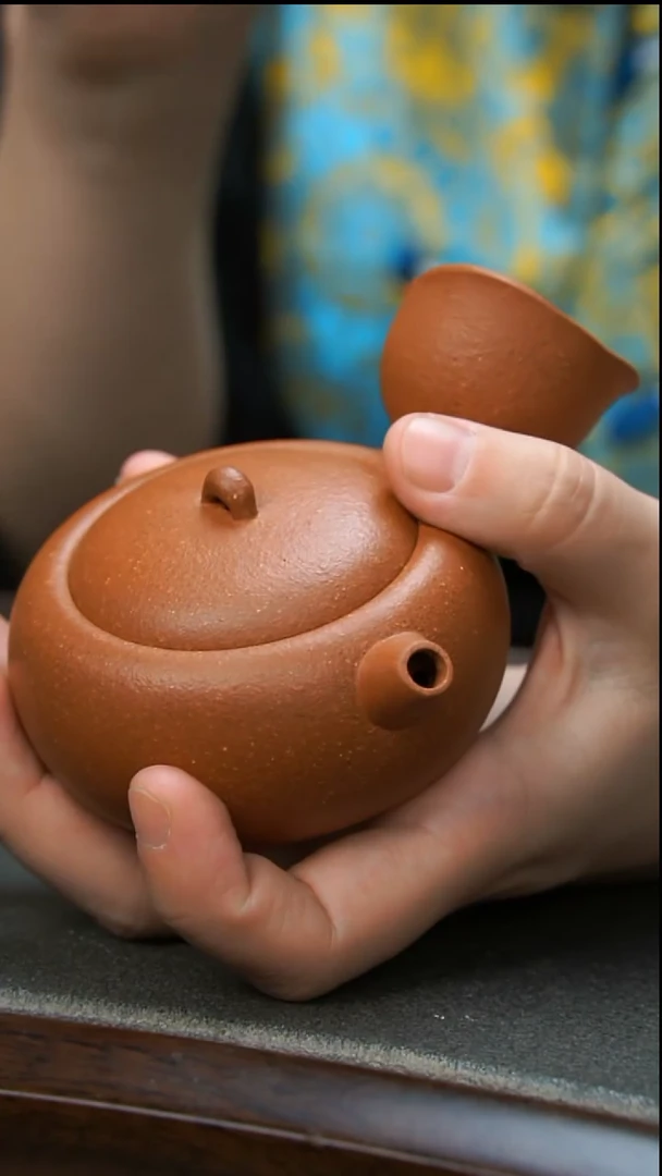 【闪购商品】紫砂茶壶红降坡侧把小壶