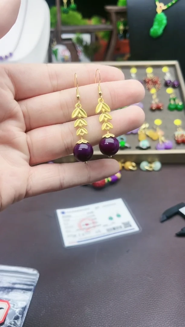 【闪购商品】玛瑙/玉髓耳钉银S925镶嵌515000