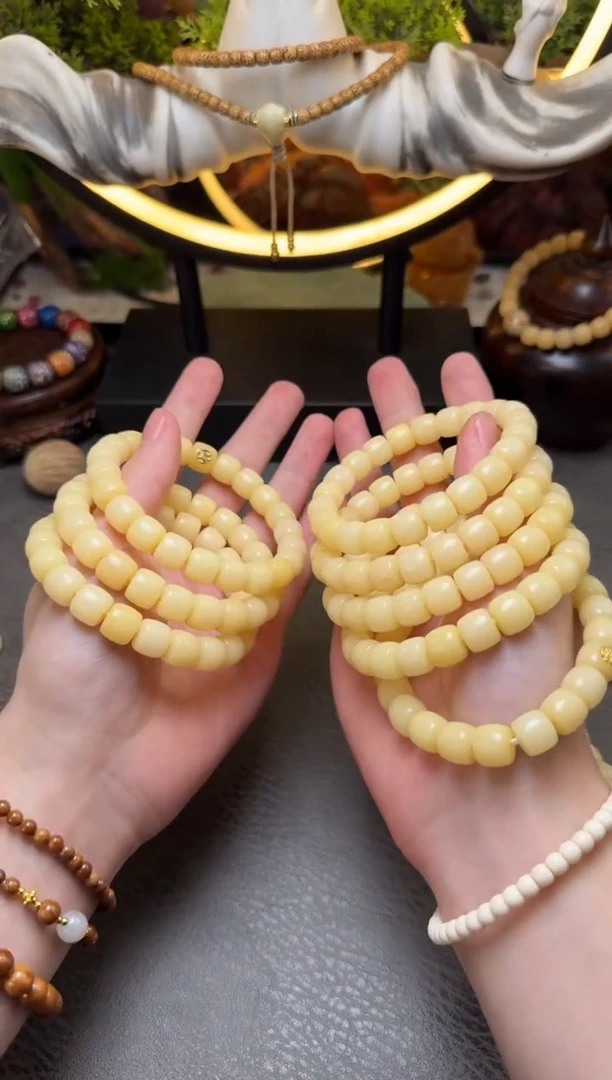 手串菩提根/象牙果风化直切带标9*10单圈