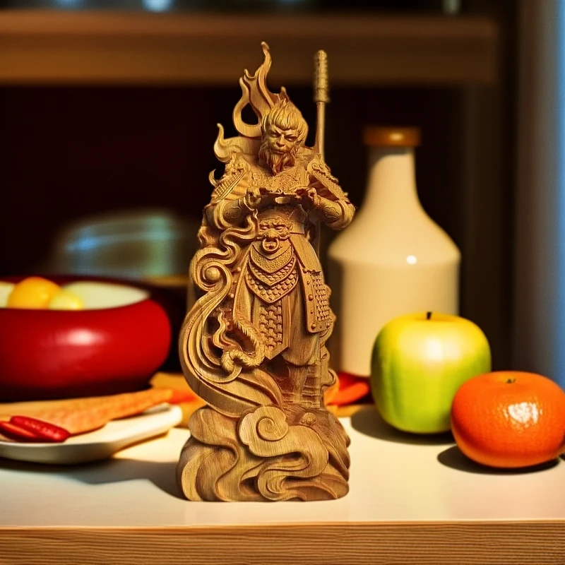 雕刻黑神话悟空斗战胜佛齐天大圣神像摆件家居办公装饰品