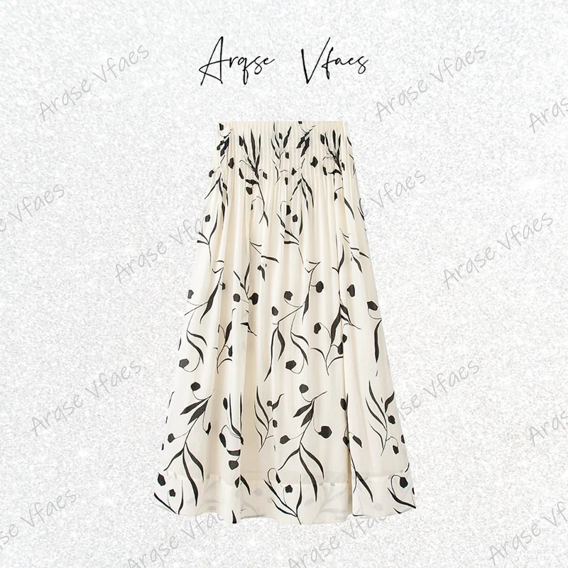[ARQSEVFAES正品]—2025夏季A字印花半身裙时尚气质长裙女50523533