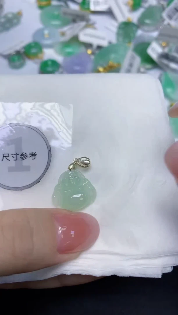 颈饰未镶嵌翡翠天然缅甸翡翠A货百元以上9元证书费自理