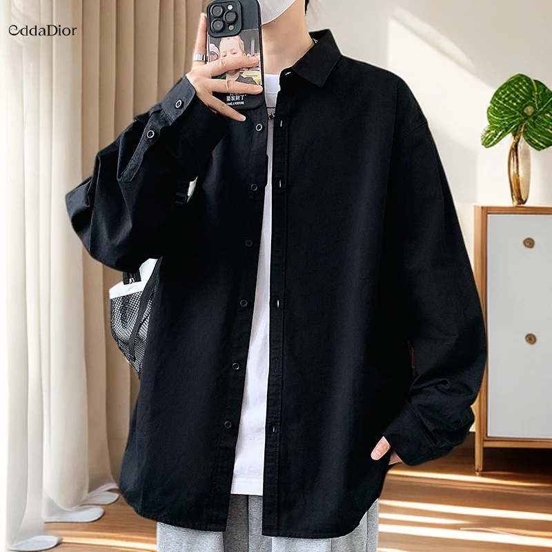 Edda Dior法国轻奢品牌男士长袖衬衫春秋季新款青少年学生帅气休