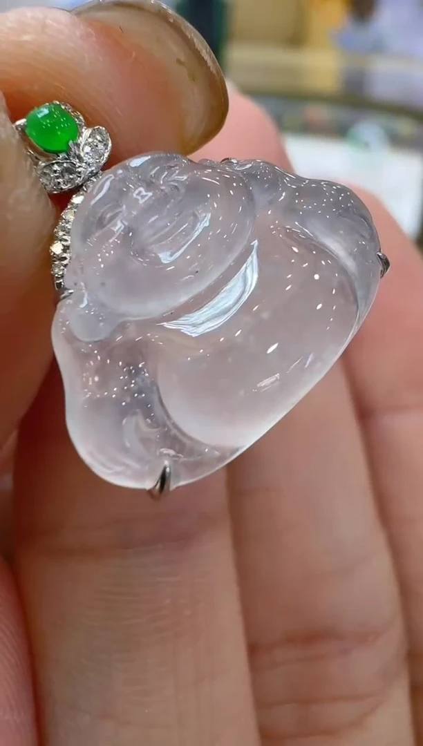 翡翠18K金镶嵌吊坠(不含链)多样性团购发一件