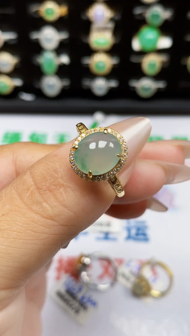 银S925镶嵌戒指翡翠1550
