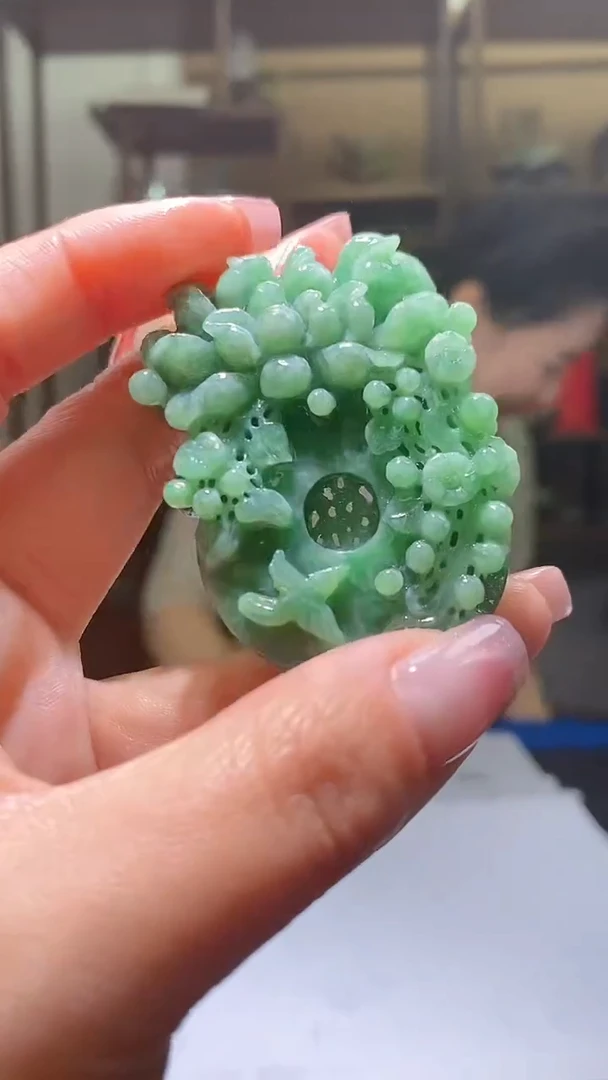 【闪购商品】定制翡翠未镶嵌35/0213/W/花