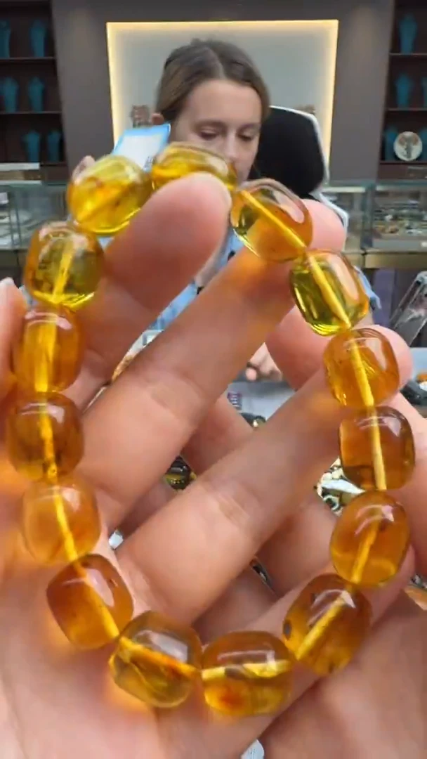 手链琥珀未镶嵌366秒拍号 假一罚三