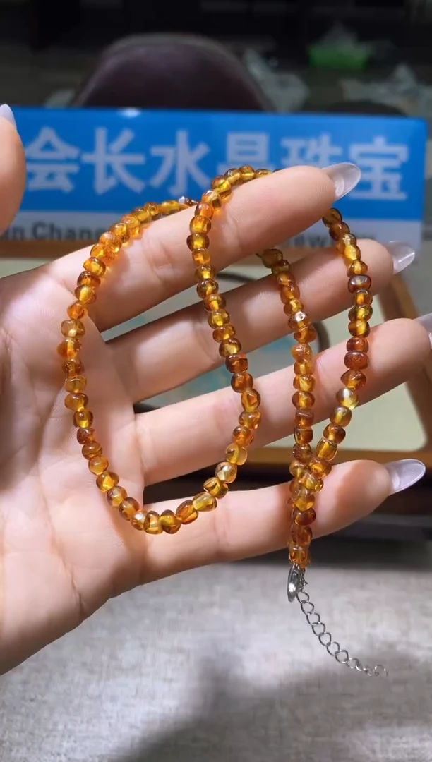 【闪购商品】琥珀颈饰未镶嵌多样性发一件603