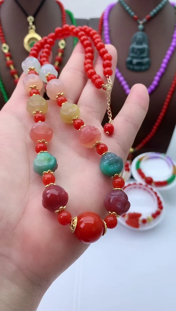 【闪购商品】翡翠颈饰14K金镶嵌D213项链