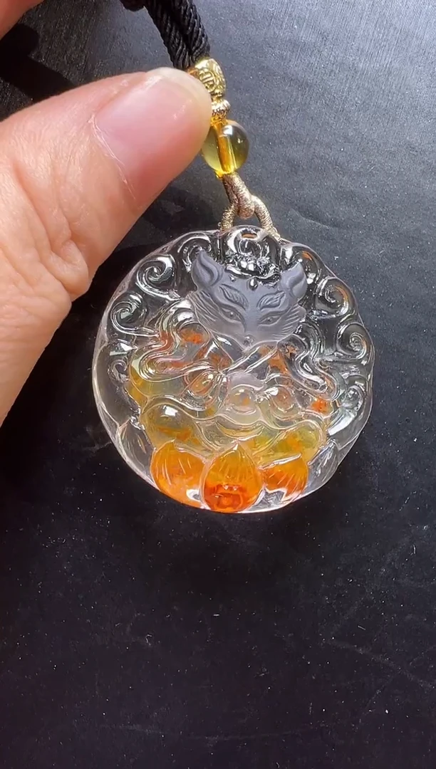 颈饰未镶嵌水晶胶花吊坠 JP53833