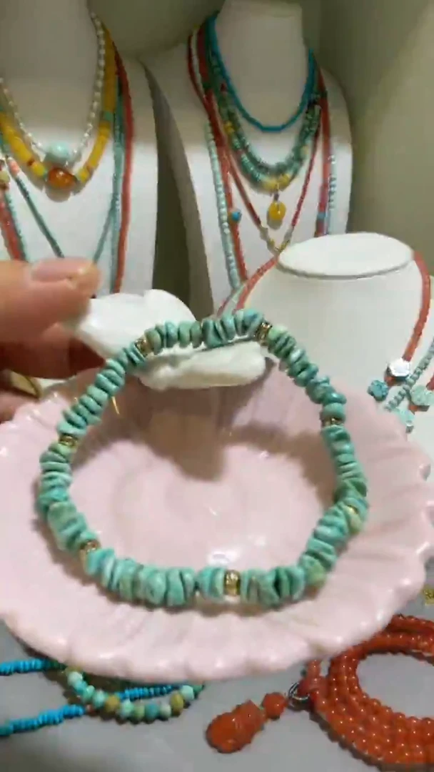 未镶嵌绿松石珠宝奇石6mm+手串