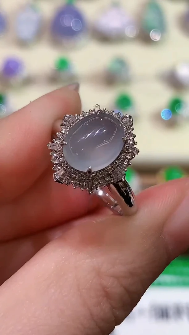 18K金镶嵌戒指翡翠JZ多样性发其一