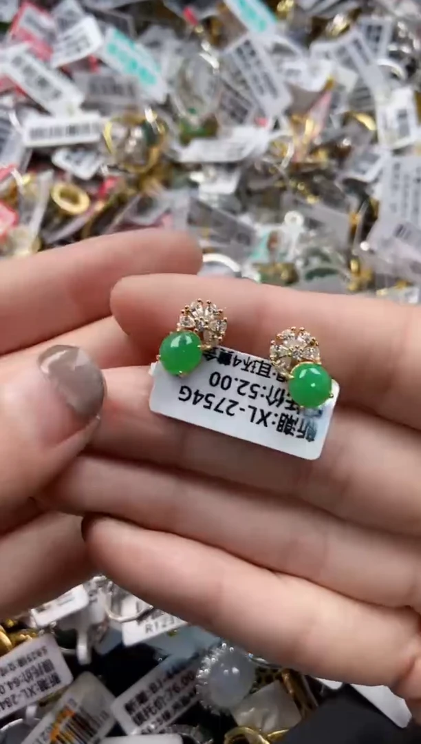 银S925镶嵌戒指翡翠999   2