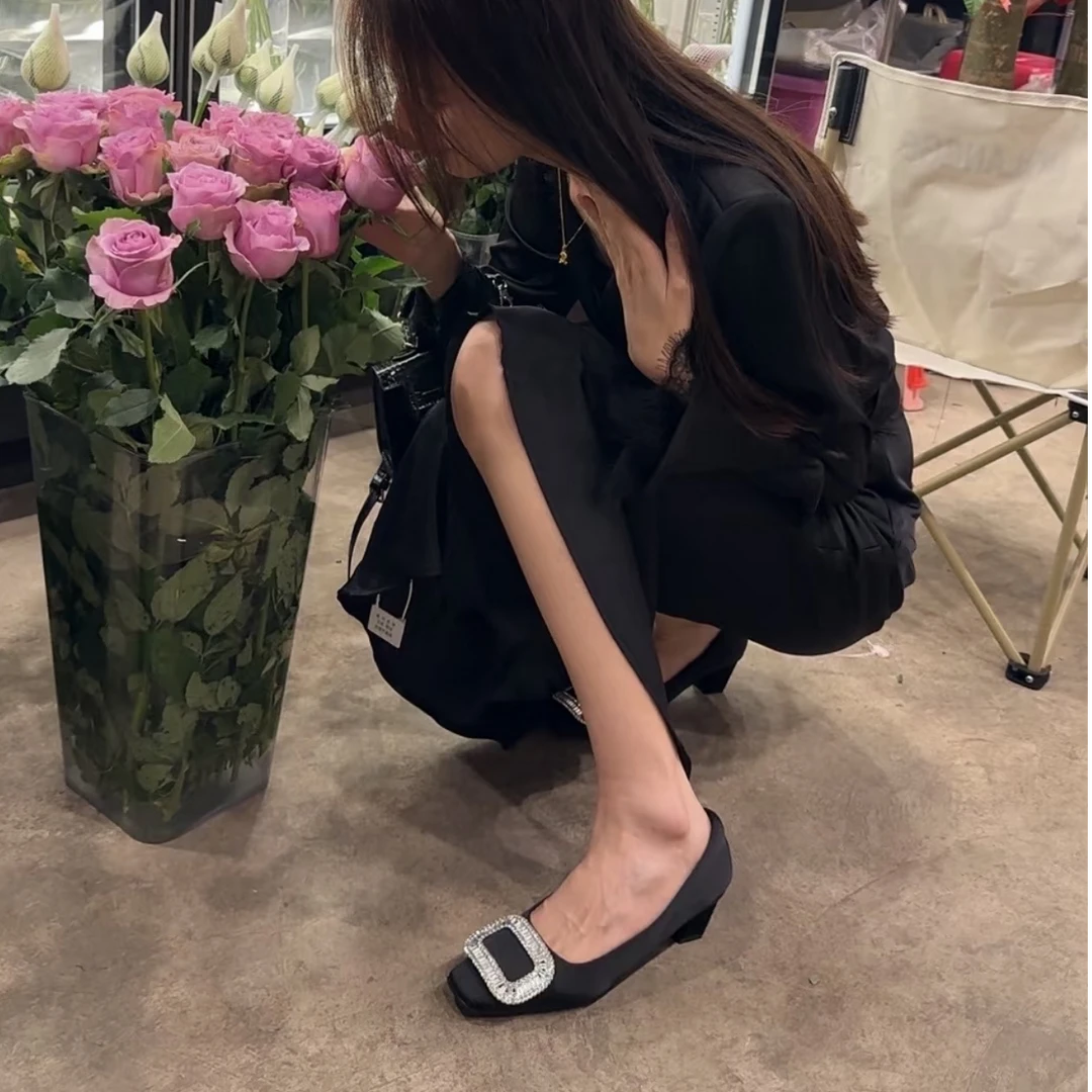 【大老板贰专属】镶钻方扣春夏款女鞋