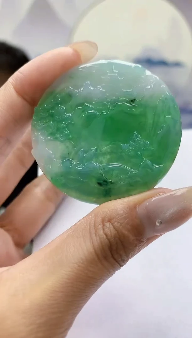 定制翡翠未镶嵌4898MM-毛货挂件106