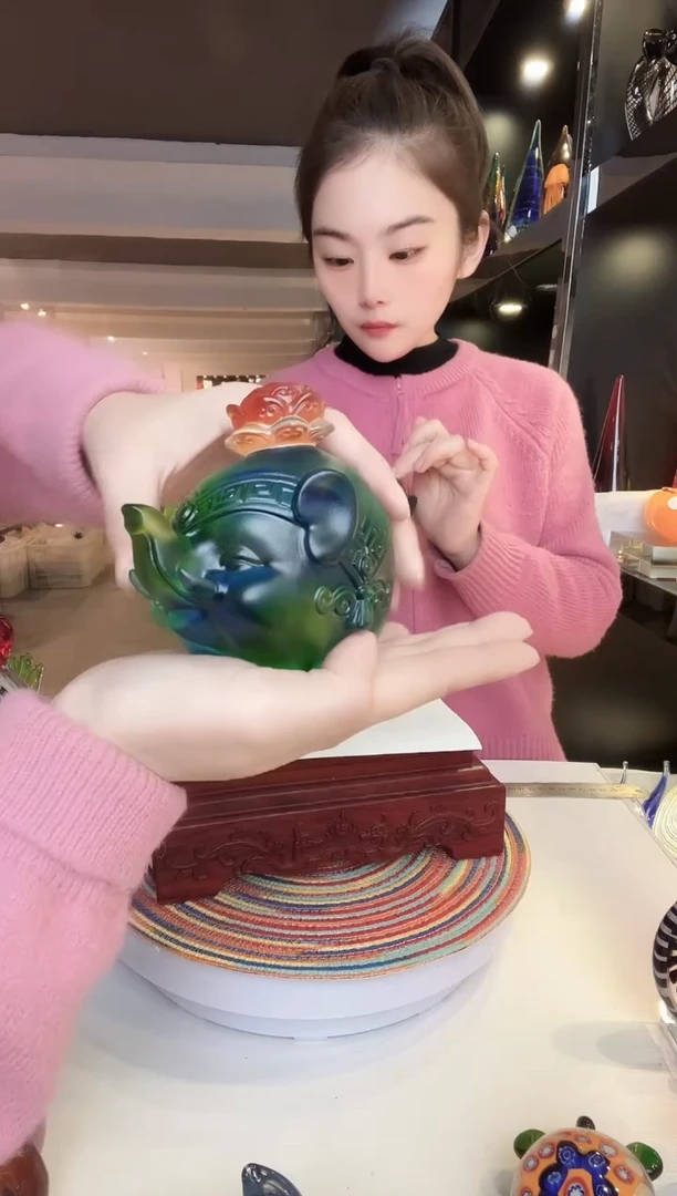 【闪购商品】茶盏琉璃摆件家居摆件