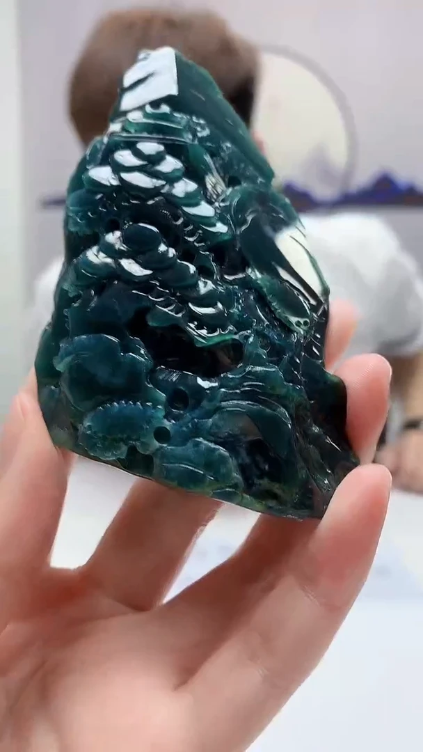 【闪购商品】定制翡翠未镶嵌4868zm-毛货挂件山水125