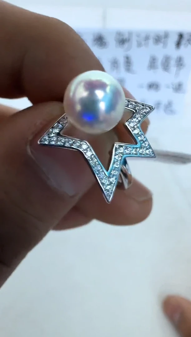 【闪购商品】海水珍珠戒指银S925镶嵌戒指