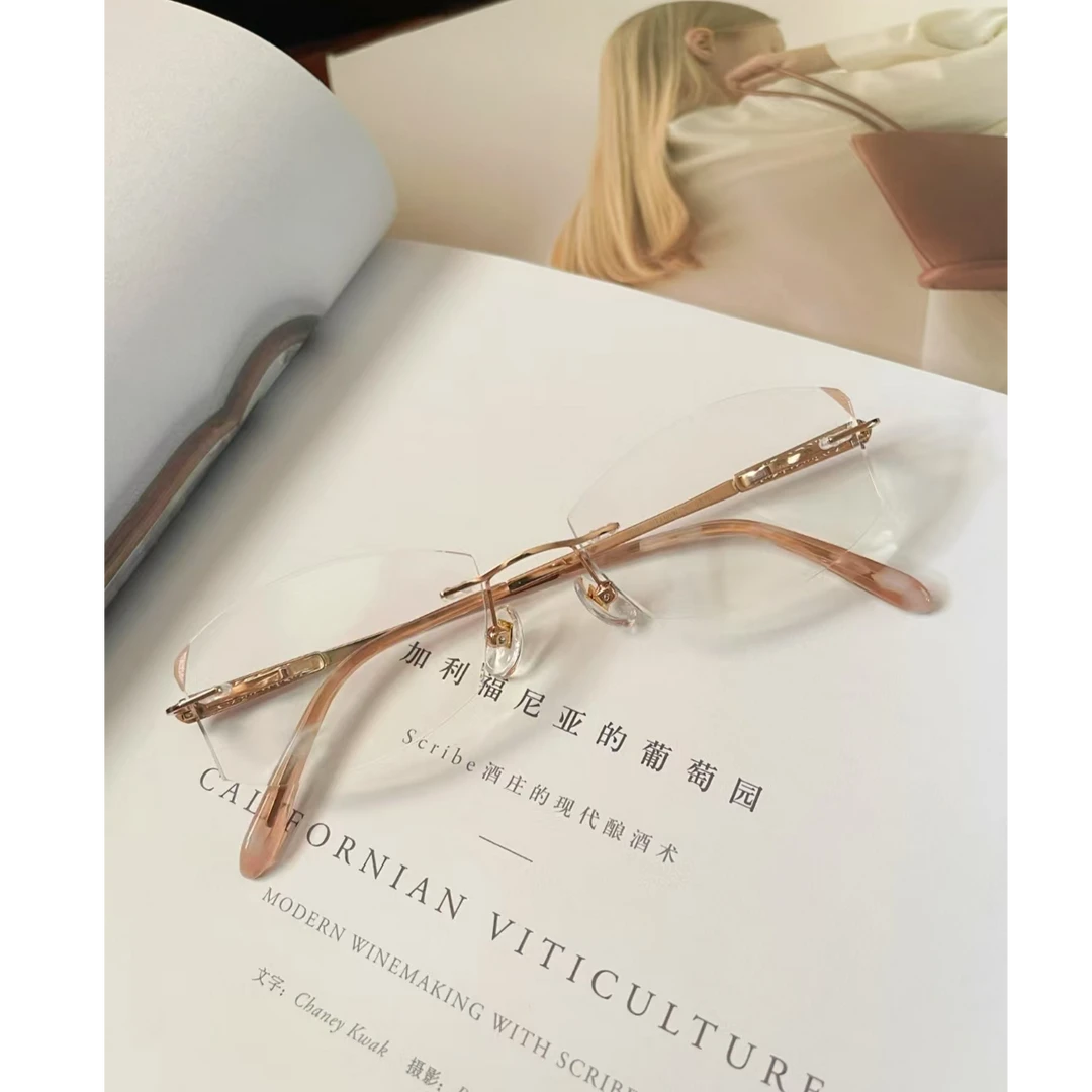 QIYAN 钻石切边无框镜架