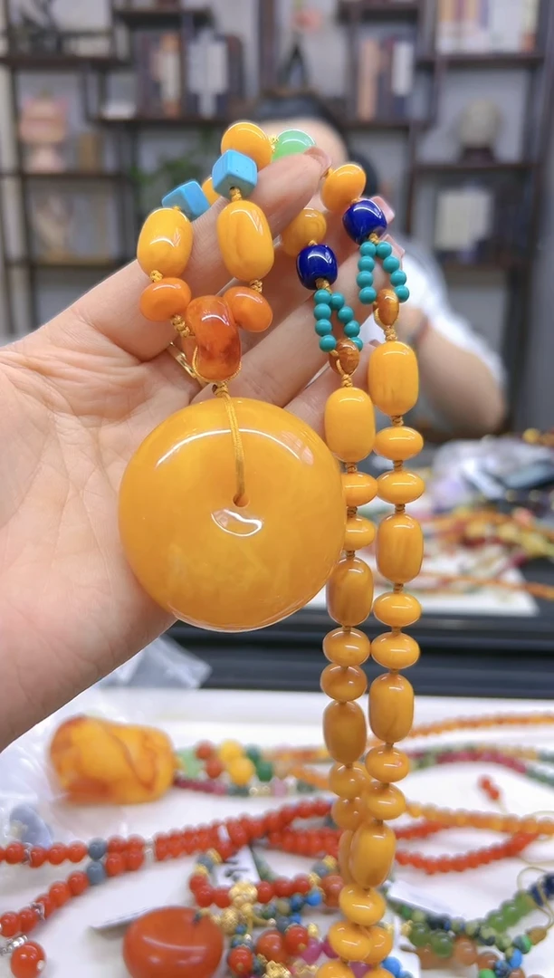 【闪购商品】蜜蜡毛衣链未镶嵌M496