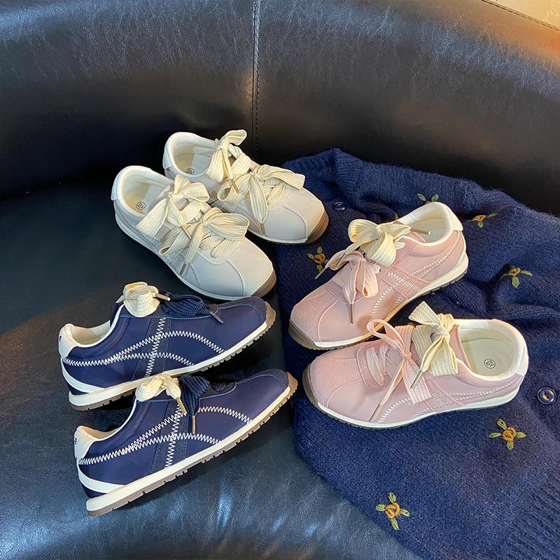 双鞋带芭蕾阿甘德训鞋女2024春季新款百搭运动鞋登山轻便舒适鞋子