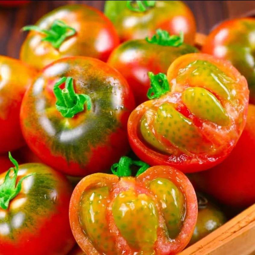 【沈阳特产】铁皮柿子 草莓柿子 草莓番茄 口感柿子 柿子  圣女果 小时候味道 辽宁省 四斤 顺丰包邮 辽宁省