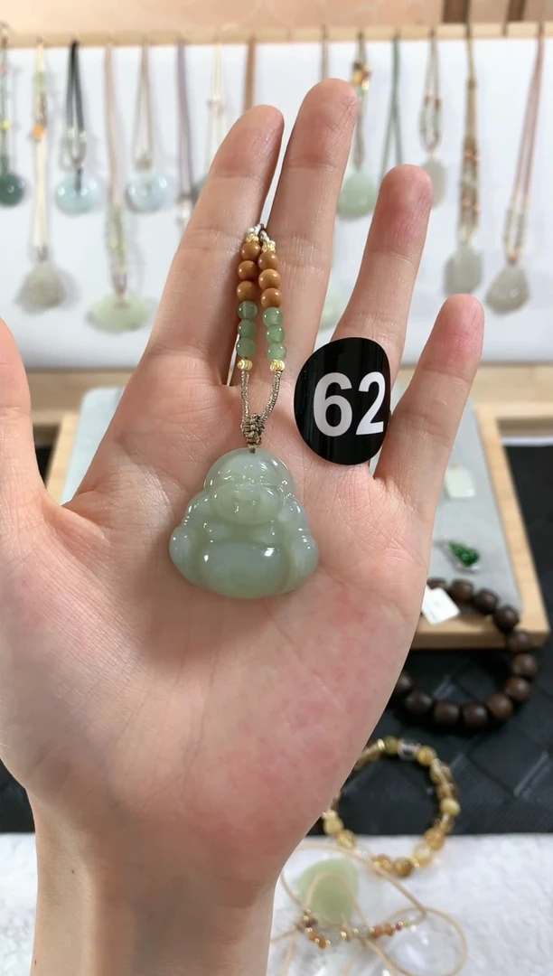 和田玉未镶嵌颈饰佛公4