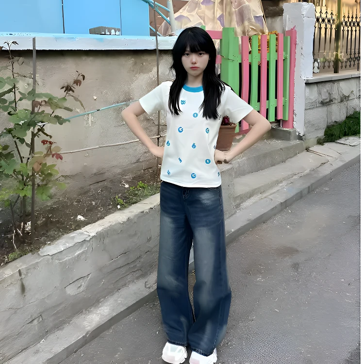 可爱搞怪童趣字母印花短袖t恤女夏新款修身显瘦小众正肩辣妹上衣