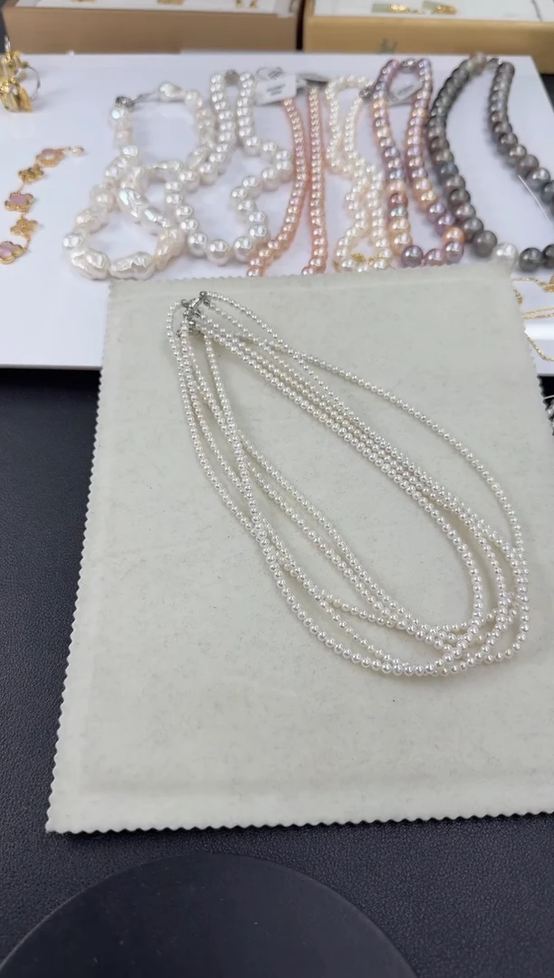 18K金镶嵌项链淡水珍珠H1104-77-204多样性发一