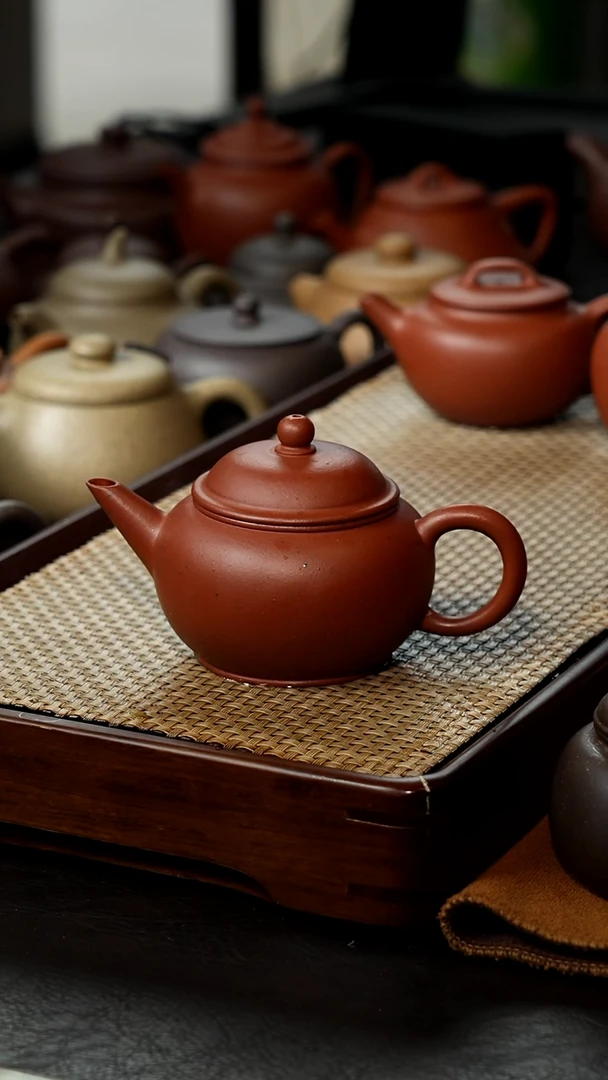 【闪购商品】紫砂茶壶老红泥水平150cc