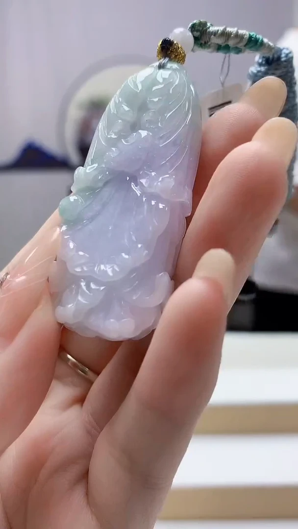 未镶嵌定制翡翠4917DD-毛货挂件30