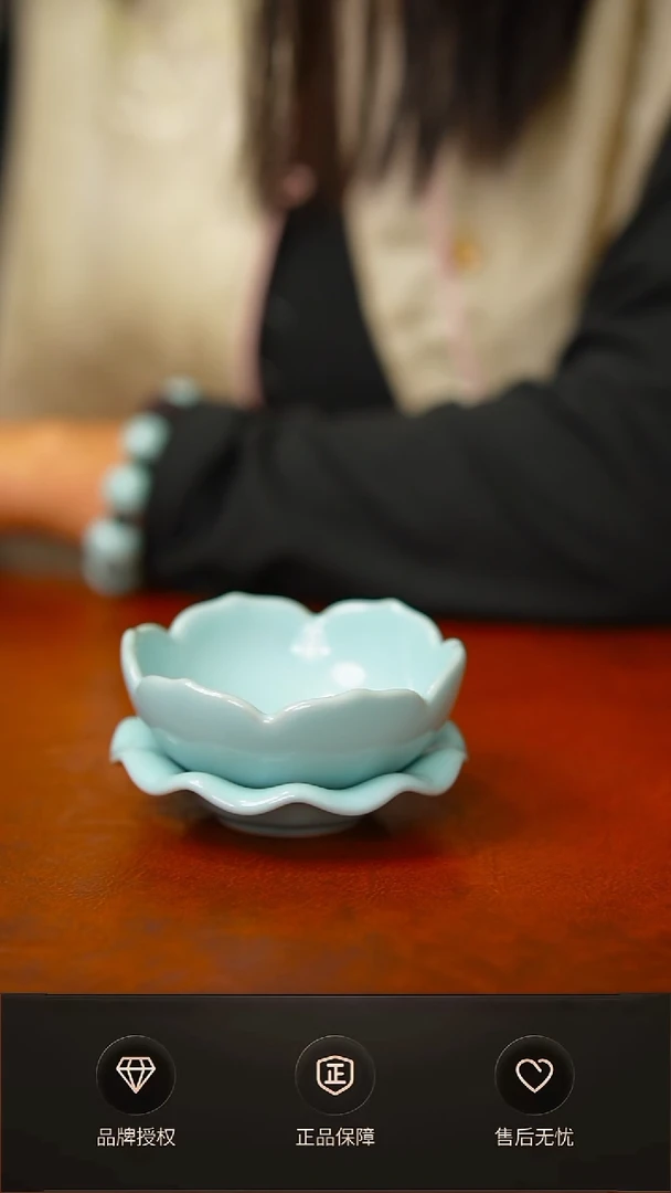 其他天青花口茶漏不完美简装