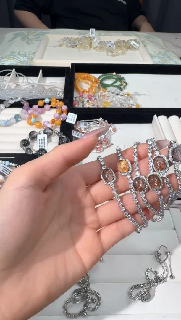水晶手链未镶嵌N036幽灵蛋面手链