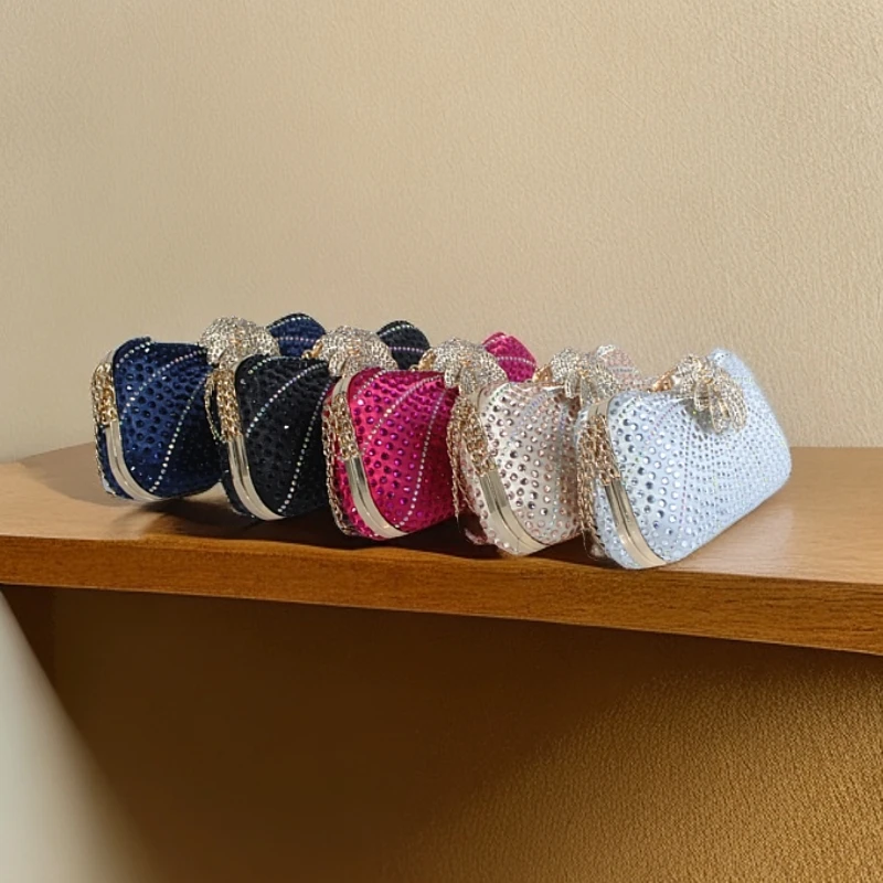 新款华丽风时尚[闪耀巴黎]手提包镶钻高档网红