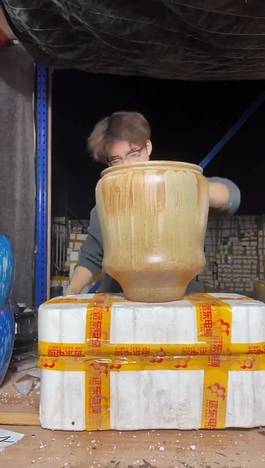 紫砂花盆宜兴紫砂粗陶花盆23*30