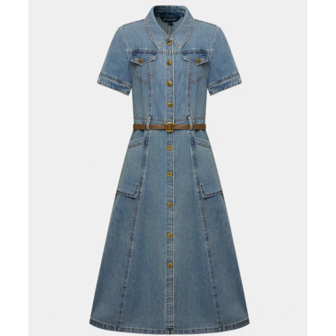 3.时尚显瘦百搭牛仔连衣裙