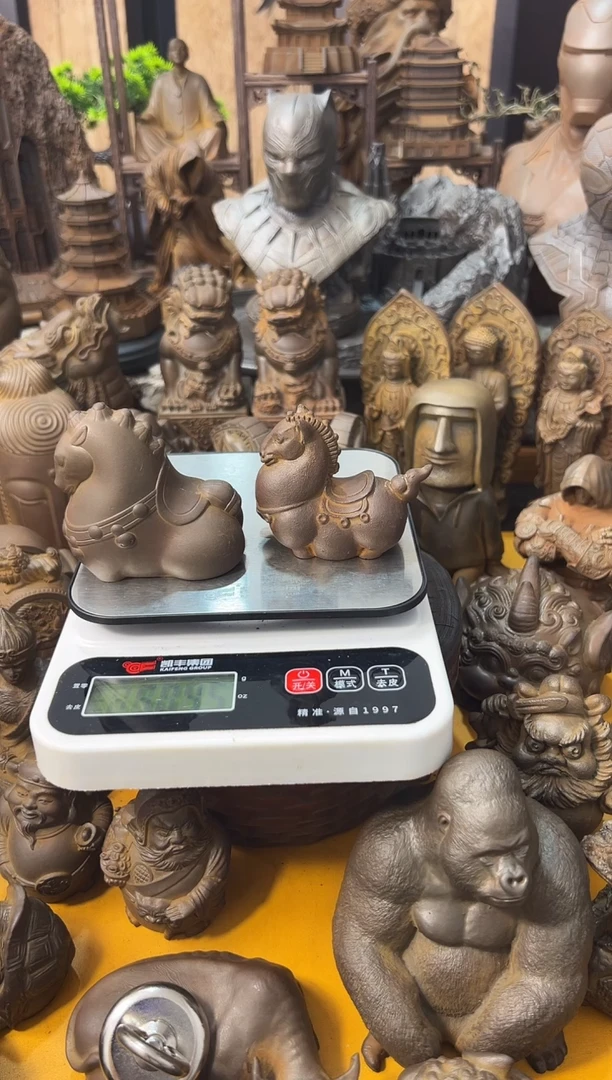 铁V****）国潮家居创意摆件-唐马+肥马