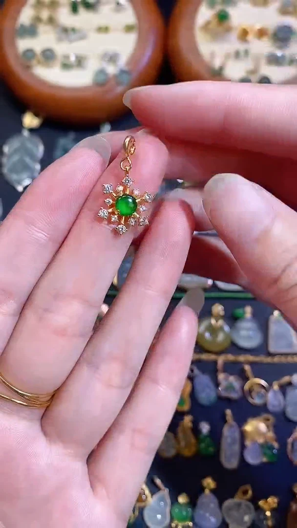 翡翠银S925镶嵌颈饰111111