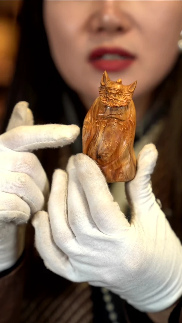 木崖柏钟馗摆件