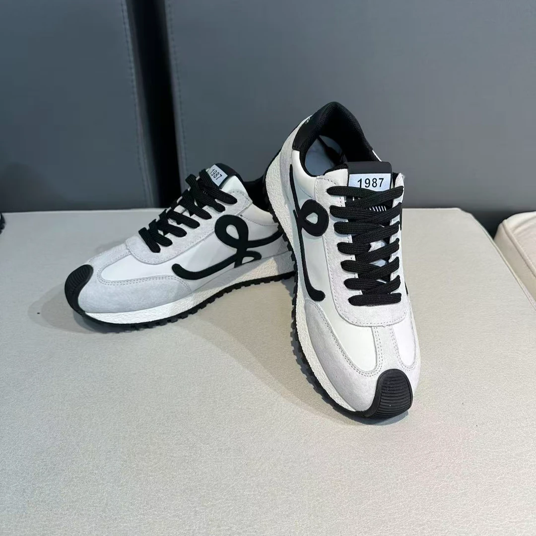 【2026爆款】真皮百搭潮鞋男士时尚厚底德训鞋爆款潮流休闲鞋透气