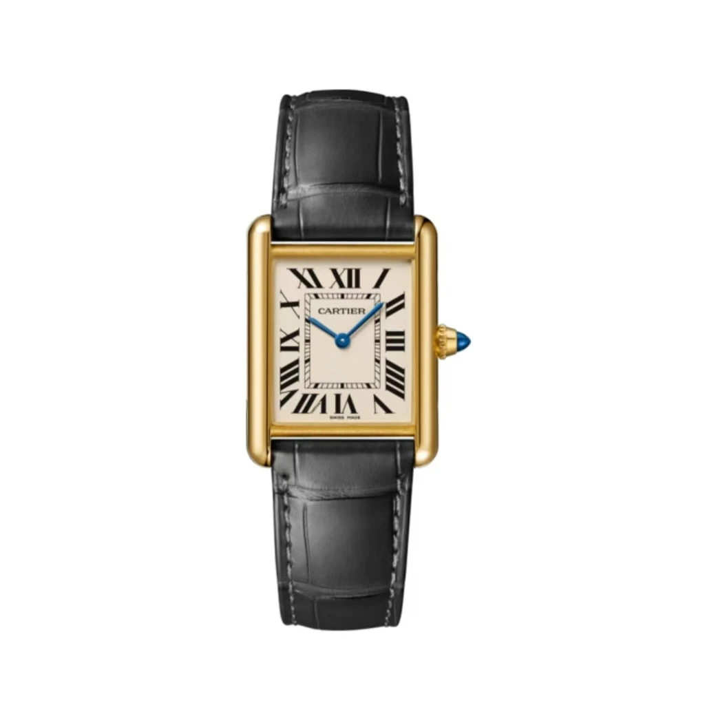 99新 Cartier/卡地亚 坦克WGTA0067中号18K黄金 louis石英24全套