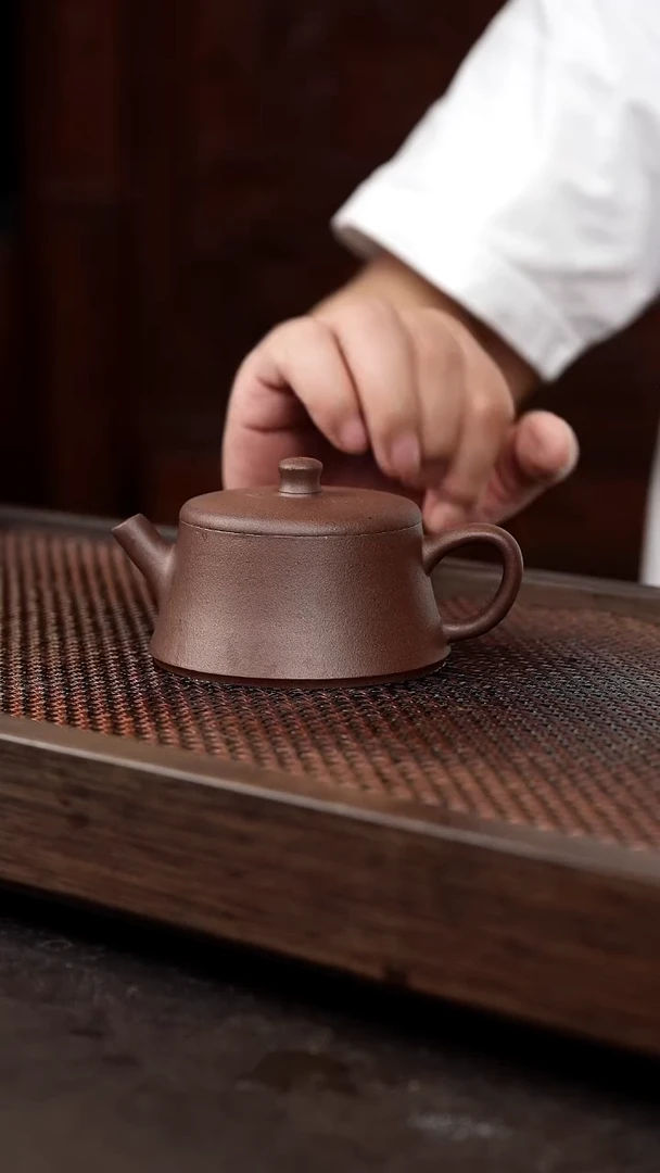 茶壶紫砂老紫泥云柱