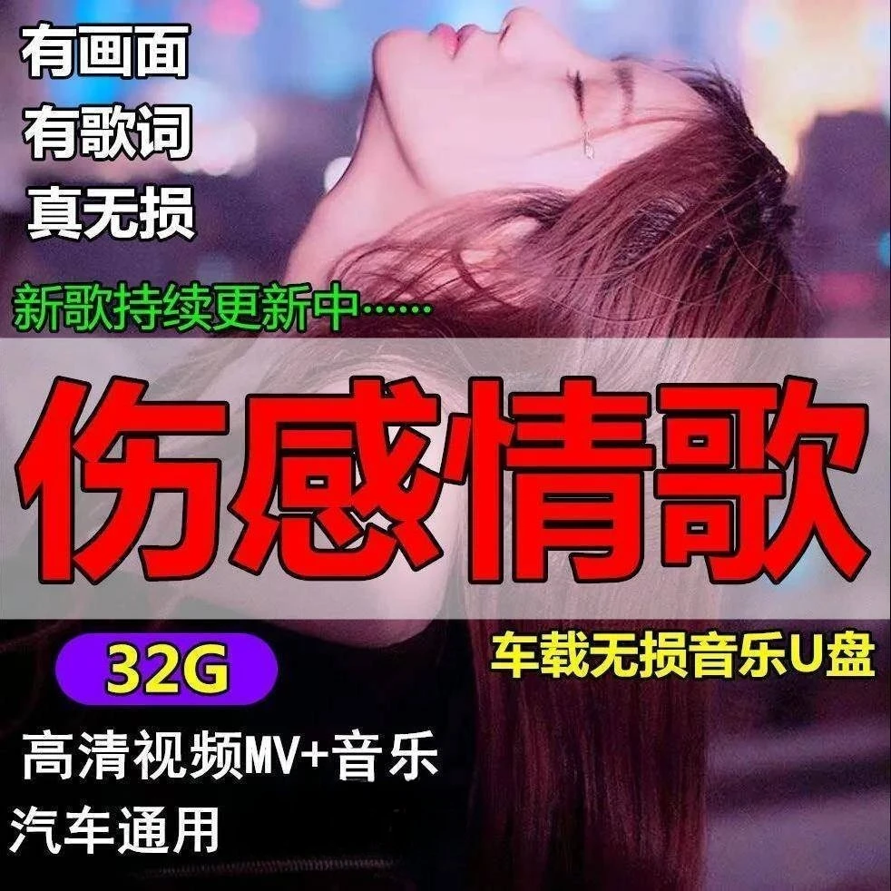 车载u盘高音质抖音网络伤感歌曲对唱mp3无损usb经典车用音乐优盘